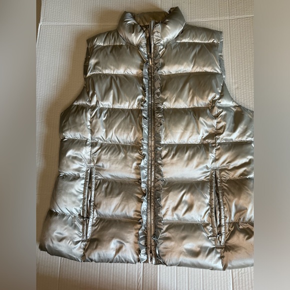 Talbots Jackets & Blazers - Talbots silver puffer vest size small petite
